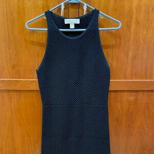 Michael Kors Black Bodycon Sleeveless Midi Dress